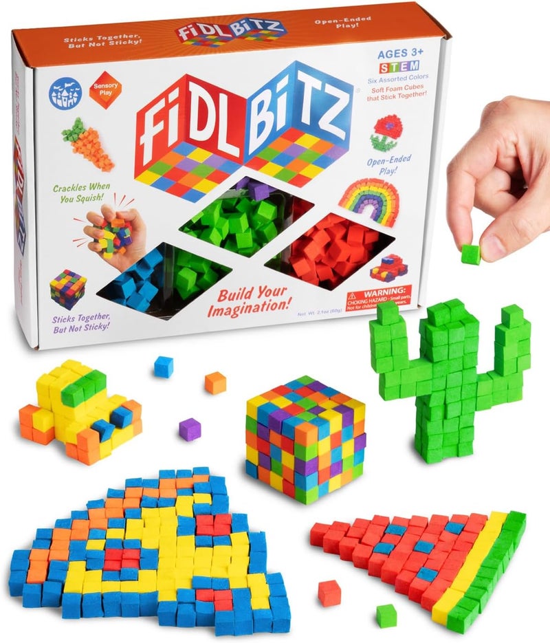 Play Visions FidlBitz® - Revolutionary Cubes That Stick Together, But Not Sticky! (Deluxe Set) - Image 1